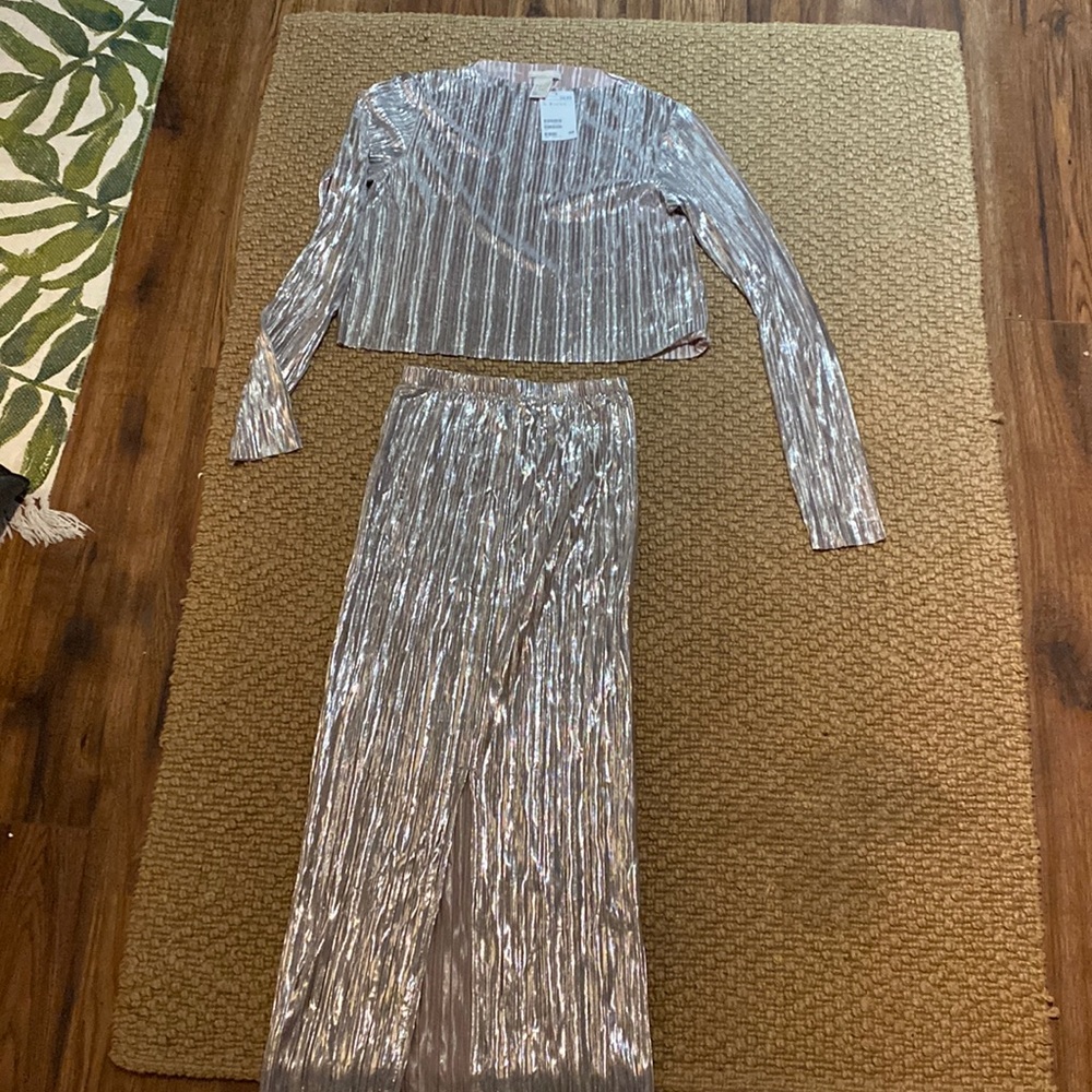 H&M - Champagne top & skirt